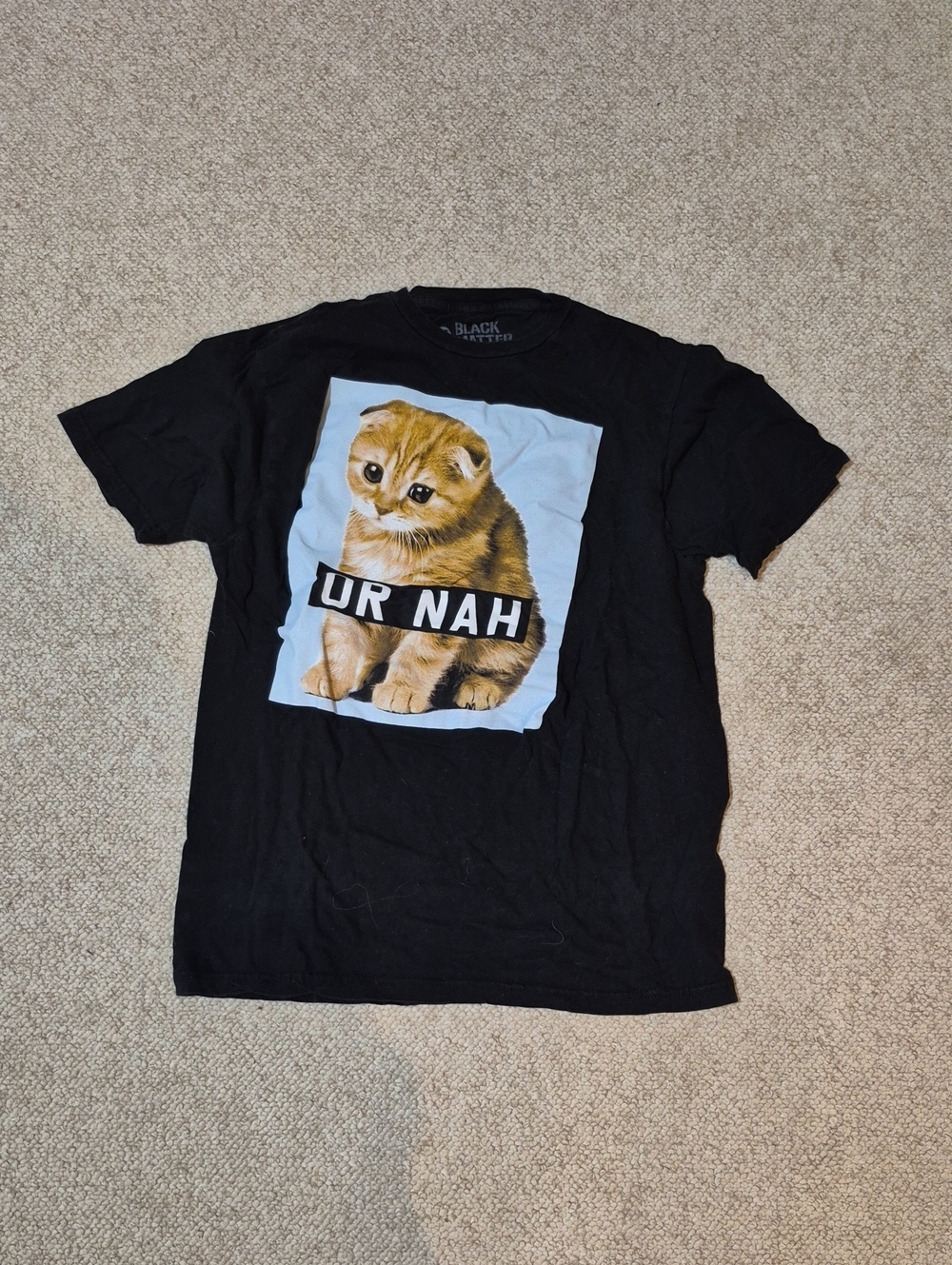Black Matter "OR NAH" Cat Graphic T-Shirt – Size Medium